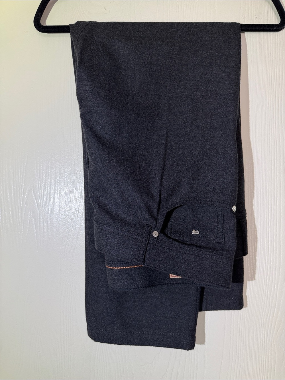 Marco Pescarolo Napoli Men's Black Cashmere wool Pants  36”waist x 28 length